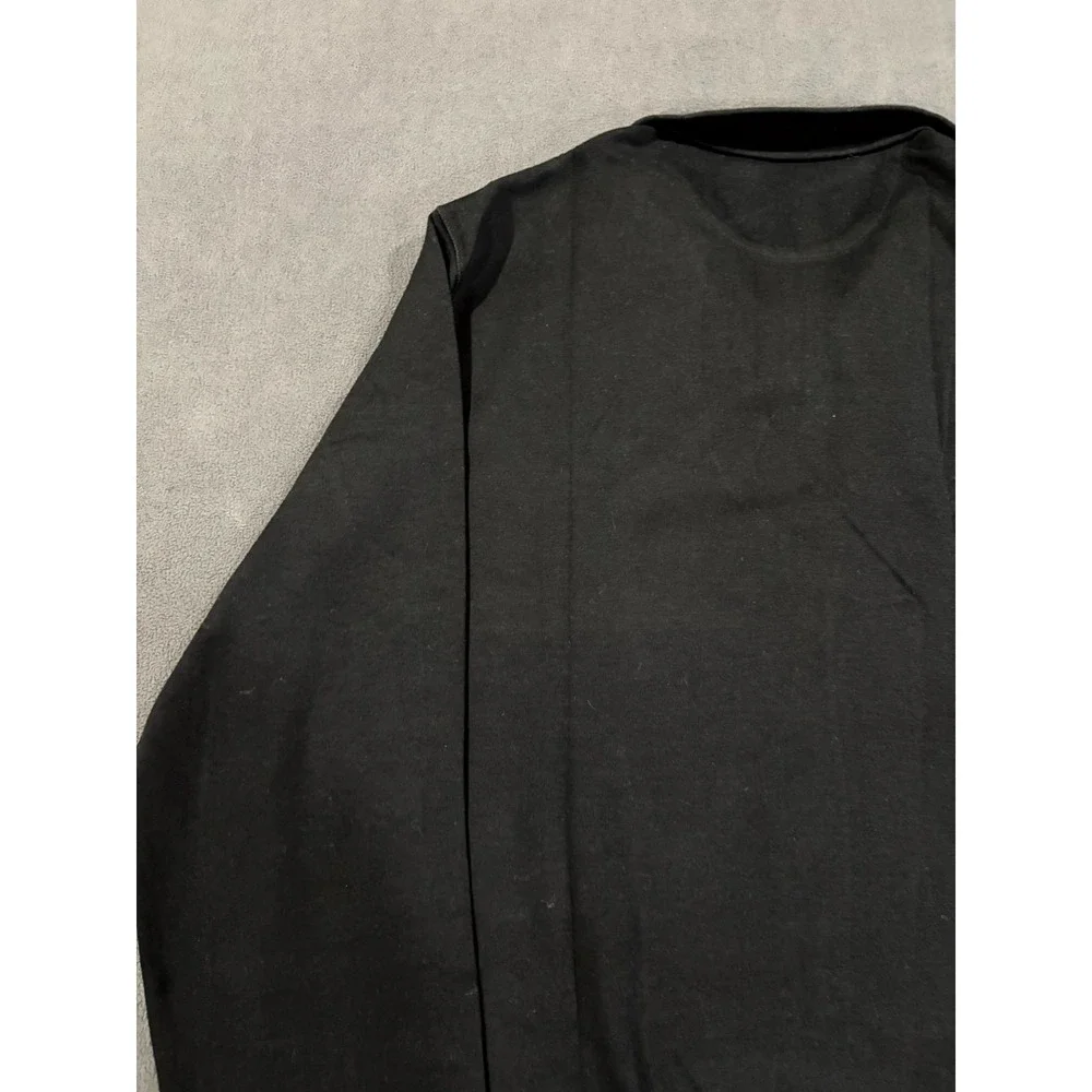 Polo Ralph Lauren Pullover Sweater Mens Medium Black Cotton Long Sleeve 1/4 Zip